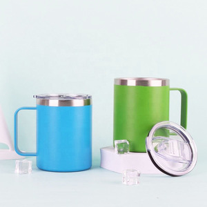12oz 14oz Leakproof <b>Double</b> <b>Wall</b> Stainless Steel Vacuum Thermal Insulated Coffee Travel <b>Mug</b> Coffe Cup with Lid Handle - Product Image 2
