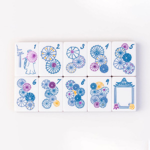 Ensemble de tuiles de mahjong personnalisées à quatre couches avec 160 tuiles de mahjong de style américain en perles - Product Image 5