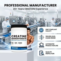 Nutrition sportive, poudre de créatine monohydrate micronisée pure, mélange de créatine de qualité supérieure pour avant et après l'entraînement, adultes, dose de 5 g