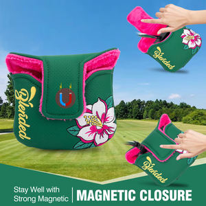 Fundas de cuero PU para palos de golf de diseño OEM, cubiertas personalizadas de cuero para palos de golf tipo mallet - Product Image 2