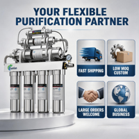 Purificateur d'eau potable sous évier pour cuisine, ultrafiltration 8 étapes, acier inoxydable, UV, 600 GPD, sans réservoir, osmose inverse
