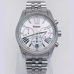 Montre à quartz personnalisée de 40 mm, ultra-fine, en acier inoxydable, avec cadran à aiguilles et chiffres romains, étanche 30M, vente en gros d'usine - Product Image 1