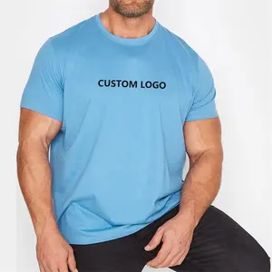 도매 제조 업체 짧은 소매 100% 면 인쇄 실행 체육관 남성용 라운드 넥 느슨한 맞는 플러스 사이즈 티셔츠