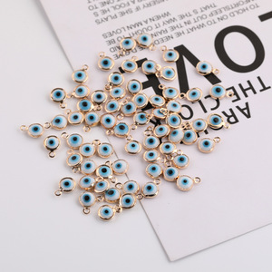 Amuletos de Ojo Turco de Moda, Aleación de Zinc, Colores Aleatorios, Engaste de Bisel para Accesorios de Joyería DIY, Unisex - Product Image 4