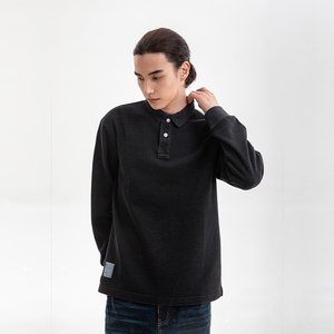 <span class=keywords><strong>Polo</strong></span> maschile a maniche lunghe in <span class=keywords><strong>cotone</strong></span> tinta unita Europa e Stati Uniti - Product Image 6