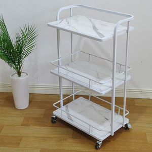 Mobilier de salon de barbier moderne noir blanc chariot de salon chariot de luxe portable de haute qualité petit outil voiture à vendre - Product Image 6