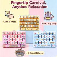 Porte-clés Clavier Anti-Stress 26 Touches Motif Dessin Animé, Jouet Anti-Stress, Décoration de Bureau Amusante et Cadeau d'Anniversaire - Grande Vente