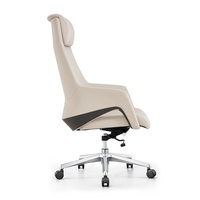 Chaise de bureau exécutive ergonomique à dossier haut en cuir reconstitué avec accoudoirs pivotants rembourrés et coussin épais pour de longues heures de travail