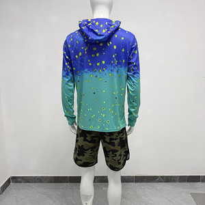High-Vis Men's UV <b>Sunscreen</b> Shirt Long Sleeve Flexible Lightweight Relaxed Cut for Early Morning Fishing - Product Image 4