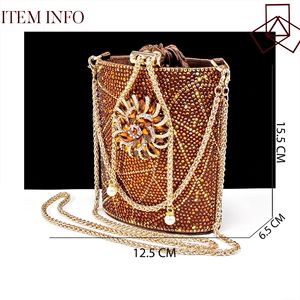 A matching set of evening bag <b>shoes</b> <b>with</b> drawstring chains and full-diamond flower-style heels.<b>shoes</b> - Product Image 2
