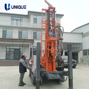 Nouvelle plateforme de forage de puits d'eau chinoise UNIQUE, profondeur 200m, 260m, 300m, composants diesel (engrenages/boîte de vitesses/moteur/pompe), tension 380V, à vendre - Product Image 3