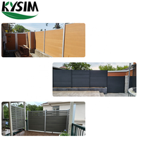 Clôture de jardin en composite bois-plastique (WPC) avec poteaux en aluminium, idées de clôture pour la cour et le jardin