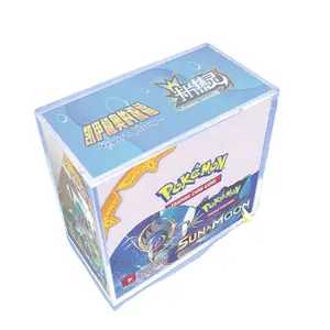 Huasheng Modern Minimalist B-43 Japanese Pokemon Booster Box Clear Acrylic Case Display Polished Normal Packaging Plastic Model