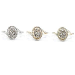 Bague de fiançailles classique en or blanc massif 18 carats avec diamants naturels, design torsadé, pour mariage et soirée, prix d'usine de haute qualité - Product Image 4