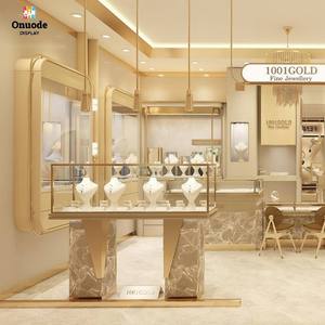 Luxury <b>LED</b> Glass Jewelry Display Showcase | Customizable Commercial-Grade Jewelry Shop Cabinet | Eco-Friendly Full Project - Product Image 1
