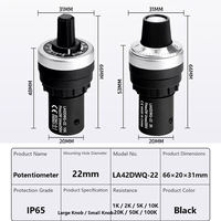 Potentiomètre LA42DWQ-22 R10K/20K/100K, convertisseur de fréquence, régulateur, points composites cuivre-argent, bouton de potentiomètre