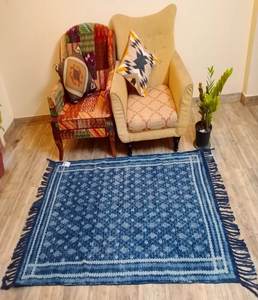 Tapis de luxe 100 % coton, tissé à la main, toucher doux, lavable, durable, antidérapant, pour salon - Product Image 1