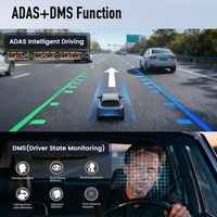 Cámara para Vehículos 2K 4G GPS con 4 Cámaras, IA, DMS, ADAS, BSD y Rastreo de Flotas