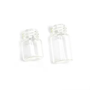 Clear Glass Tube Bottle Smell Proof Child Resistant Borosilicate Glass Vial Glass Tube With Small Spoon