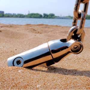 Connecteur d'ancrage pivotant en acier inoxydable pour bateaux, quincaillerie marine, maillon d'ancrage à 2 sections - Product Image 5