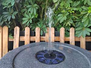 <strong>Solar</strong>-powered <strong>Outdoor</strong> Water <strong>Fountain</strong> With LED Lights Modern <strong>Zen</strong> Garden Decor Durable Weather-Resistant - Product Image 3