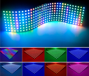 Tcwin <span class=keywords><strong>LED</strong></span> ma trận Bảng điều chỉnh <span class=keywords><strong>RGB</strong></span> 5050SMD kỹ thuật số 8x32 256 pixels cá nhân địa chỉ linh hoạt fpcb hiển thị DC5V ws2812b - Product Image 3