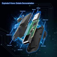 Convertidor de Gamepad, receptor USB, adaptador de controlador inalámbrico, adaptador USB inalámbrico para Switch, PC, PS4, PS5, Gamepad