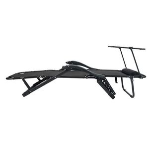 <b>Office</b> <b>Recliner</b> Nap <b>Chair</b> with Backrest Portable Beach Lounger Outdoor Picnic Camping Folding Bed Fabric - Product Image 2