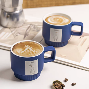 Factory Direct Supplier Klein Blue Ceramic Stoneware Mug with Animal <b>Pattern</b> Stackable Dishwasher & Microwave Safe Food Safe - Product Image 4