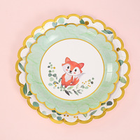 Ensemble de vaisselle de fête d'anniversaire pour enfants heureux assiette en papier moderne tasse assiette Pack remise pour noël pâques saint valentin
