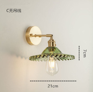 Lámpara de pared de latón para Dropshipping en Shopify, de cristal y hierro, para mesita de noche, baño, guardarropa, luz de fondo, en bronce antiguo, oro y plata. - Product Image 6