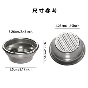 Recipiente de malla de acero inoxidable para filtro de café de 54 mm, accesorio para portafiltro de cafetera - Product Image 2