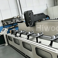 Máquina de Perforación y Fresado CNC de Tres Ejes Hiwoc, Centro de Perforación y Fresado de Perfiles de Aluminio para Equipos de Procesamiento de Puertas y Ventanas