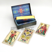 Jeu de tarot à bords holographiques Impression couleur Jeu de tarot personnalisé