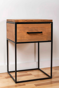 Bedroom Luxury Wooden and Metal Modern Customized Nightstands Small Bedside <b>Table</b> Portable <b>Wall</b> <b>Mounted</b> Night Stand With Drawer - Product Image 5