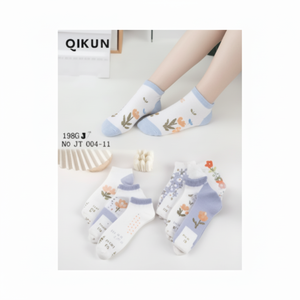 Calzini Casual sportivi in cotone organico da donna pettinati taglia unica traspirante per tutto il Design monouso ricamato termico per l'inverno - Product Image 1