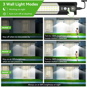 Lámpara Solar LED de Pared para Exteriores, 3W, con Sensor, para Jardín y Camping - Product Image 3