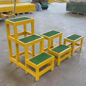 Marchepied en PRV résistant à la corrosion avec grille antidérapante verte pour tour de refroidissement - Product Image 4