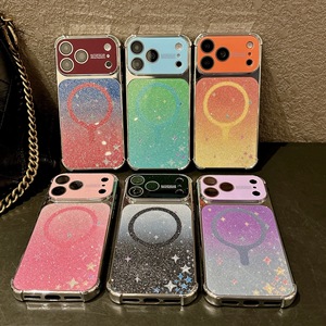 Coque de protection magnétique dégradée à paillettes <span class=keywords><strong>Starlight</strong></span> pour <span class=keywords><strong>iPhone</strong></span> 18 17 Pro Max 16 15 <span class=keywords><strong>14</strong></span> 13 12 avec protection anti-chute aux quatre coins - Product Image 1