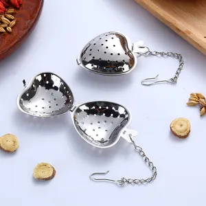 L6 Heart Shaped Tea Infuser Mesh Ball Stainless Steel Strainer Herbal Locking Tea Infuser Spoon Filter