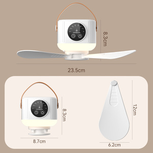 Ventilatore da soffitto a <span class=keywords><strong>LED</strong></span> per aromaterapia con luce e repellente per insetti, portatile per picnic, pesca e barbecue, con pale rimovibili - Product Image 2