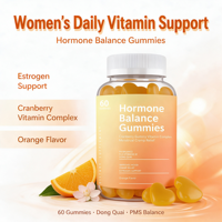 Équilibre Hormonal pour Femmes Flo & PMS – Bonbons Gommeux Ashwagandha Complexe Vitaminique – Soulagement des Crampes Menstruelles pour Adultes