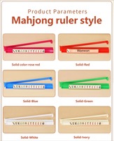 Support de tuiles de Mahjong Premium avec poussoir 2-en-1 et règle de tuiles de style américain et juif pour le divertissement sur table de Mahjong