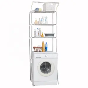 BAOYOUNI 3 livelli regolabile Toilet Organizer Unit Storage Layer Cabinet Over Washer espandibile portabiancheria sopra stendibiancheria