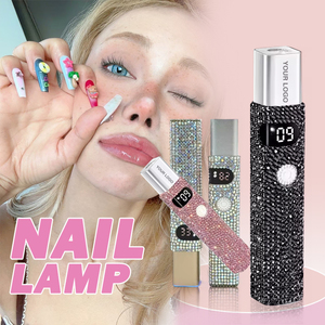 Lampe UV LED portable 3W mini pour ongles, avec diamants scintillants, rechargeable sans fil, séchage rapide, sèche-ongles portable pour usage domestique - Product Image 1