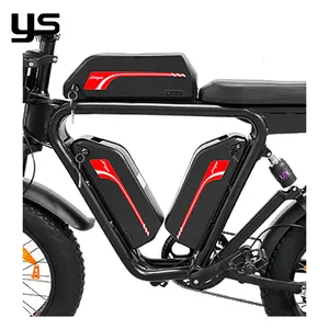 52V חשמלי אופני יו-לין Ebike 70Ah לשלושה סוללה מלא השעיה שמן בלם ארוך טווח 2000W הכפול מנוע שומן צמיג אופניים חשמליים
