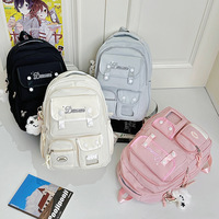 Mochila Escolar de Gran Capacidad para Estudiantes de Secundaria y Preparatoria, Estilo Japonés, Estilo Instagram, de Alta Gama para Mujer