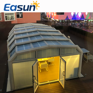 بيت زجاجي صيني حديث كبير لجميع المواسم ، بيت زجاجي ، فيلا من الألومنيوم مسبق الصنع ، زجاج مزدوج مزجج مزدوج ، زجاج منخفض - Product Image 4