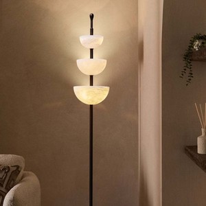 Lampadaire en marbre avec lumière LED pour la maison, salon, chambre à coucher, 300x1850mm, commande par interrupteur - Product Image 4