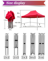 Harga Terbaik Tenda Promosi XiaoHE XH-ZP33 10x15, Stan Pameran Dagang 10x10, Tahan Air, Anti UV, Portabel, Bahan Oxford 600D